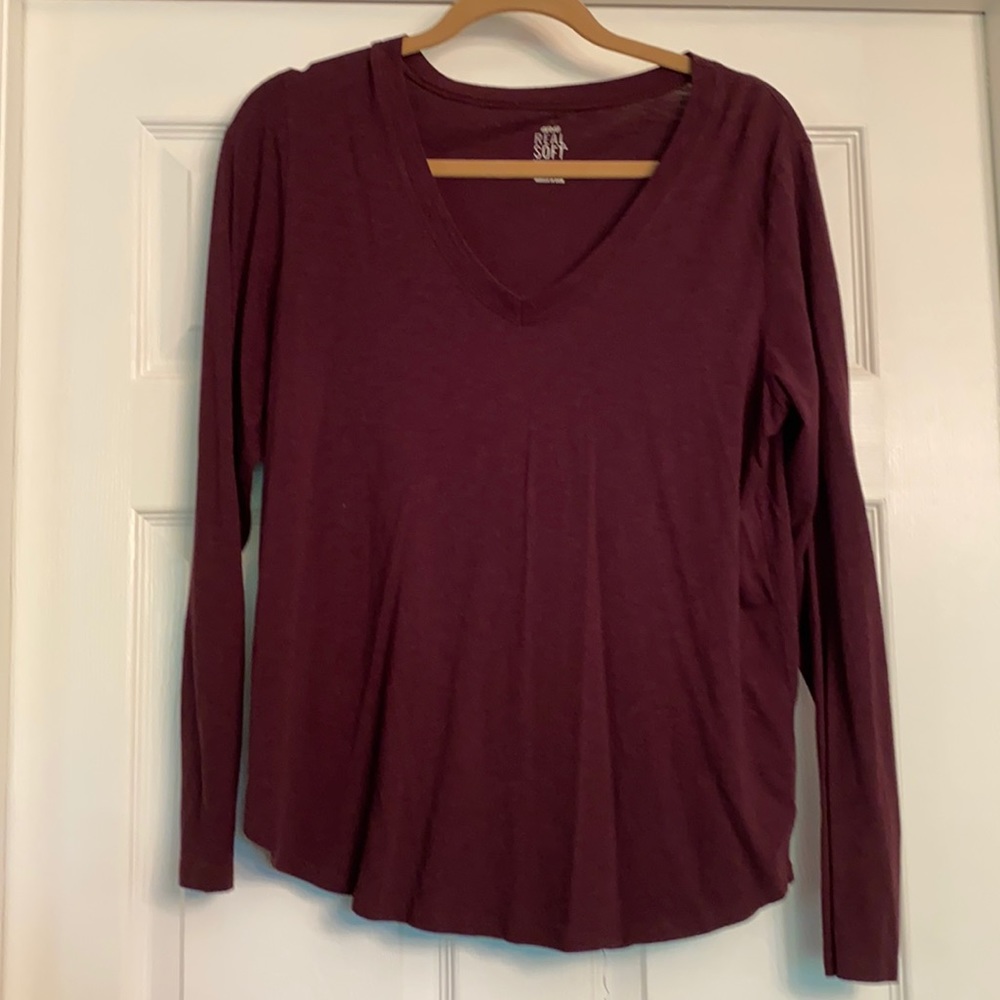 Dark maroon long sleeve